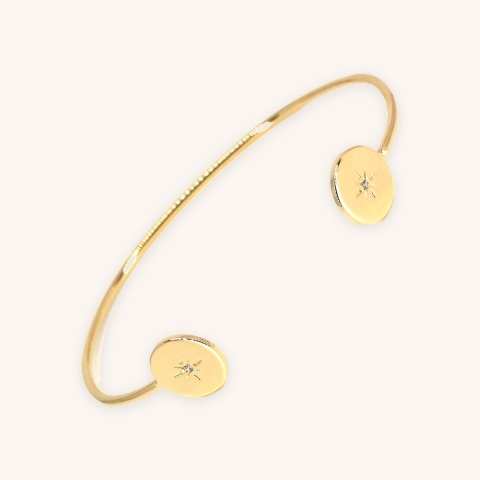Celestial gold bangle bracelet - Pomme Cannelle