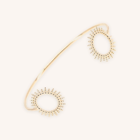 Sun gold bangle bracelet - Pomme Cannelle