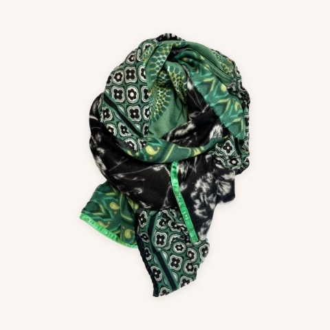 Black and green Joy scarf - Shanna