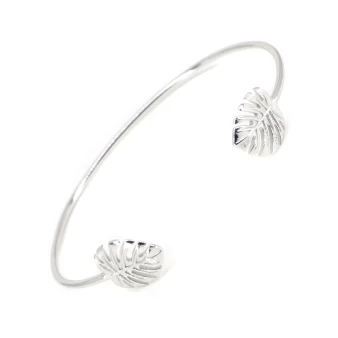 Ferns silver bangle bracelet - Pomme Cannelle