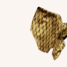 Yellow, black and gold Julia scarf - Shanna