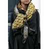 Yellow, black and gold Julia scarf - Shanna