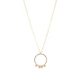 Long circle ball gold necklace - Pomme Cannelle