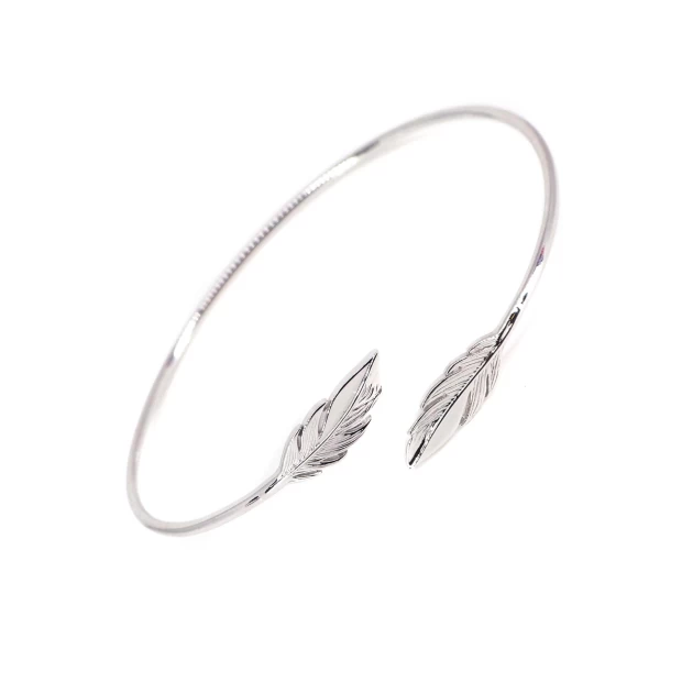 Feathers duo silver bangle...