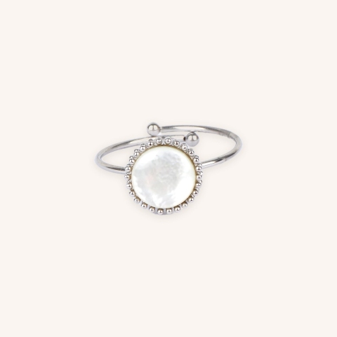 Bague Pompadour en acier - Zag Bijoux