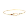 Emerald buckle bangle bracelet in gold-plated steel - Zag bijoux