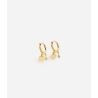 Boucles d'oreilles mini créoles pastilles acier or - Zag Bijoux