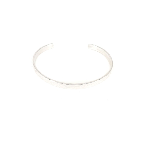 Bracelet jonc martelé en argent - Pomme Cannelle