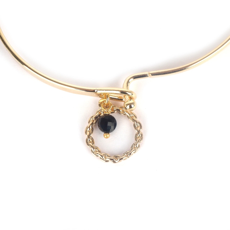 RBR0885 gold-plated bangle bracelet - Pomme Cannelle