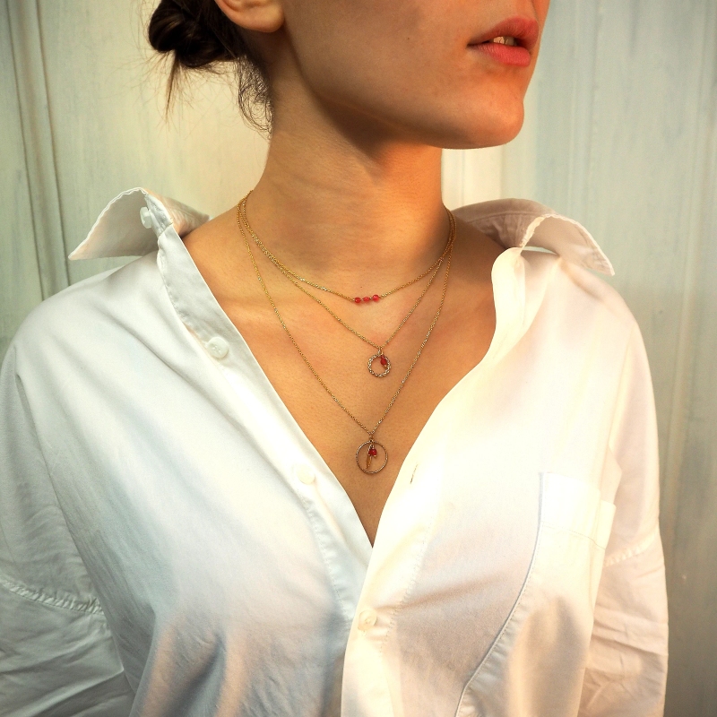 RCL0880 gold-plated necklace - Pomme Cannelle