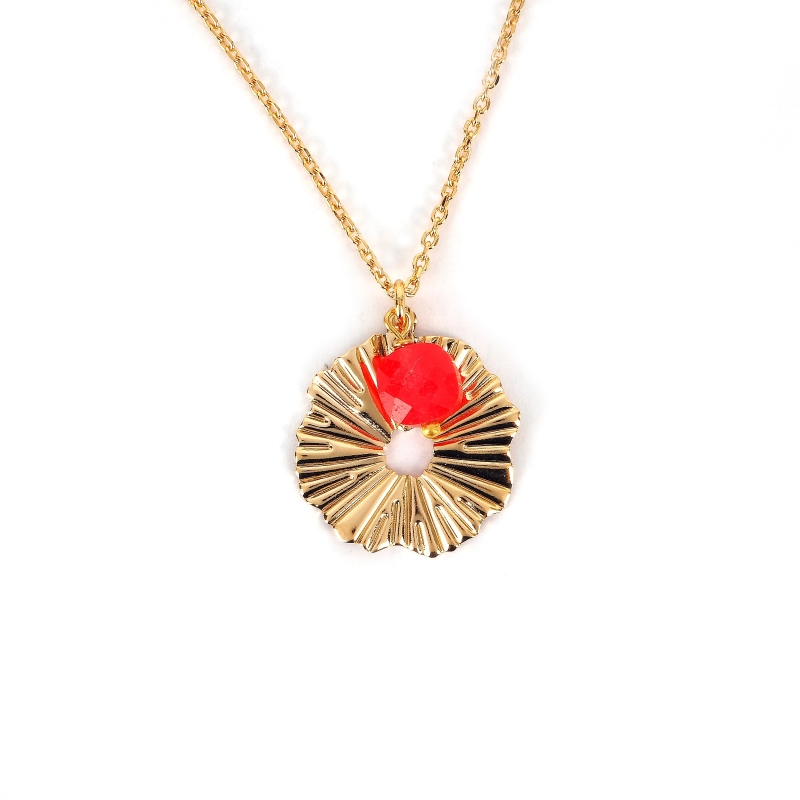 Gold-plated necklace RCL0879 - Pomme Cannelle