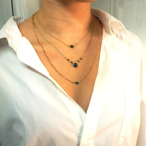 Collier RCL0886 en plaqué or - Pomme Cannelle