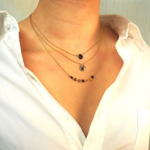 RCL0887 gold-plated necklace - Pomme Cannelle