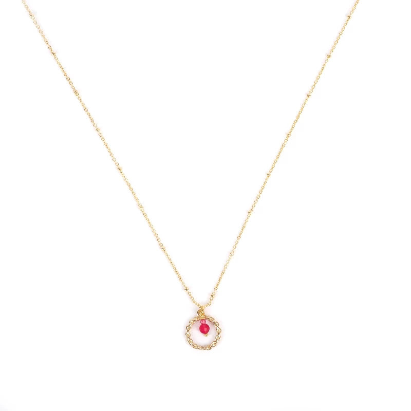 Gold plated necklace RCL0888 - Pomme Cannelle