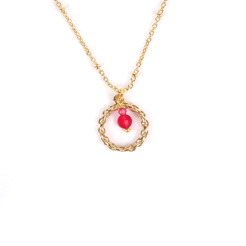 Collier RCL0888 en plaqué or - Pomme Cannelle