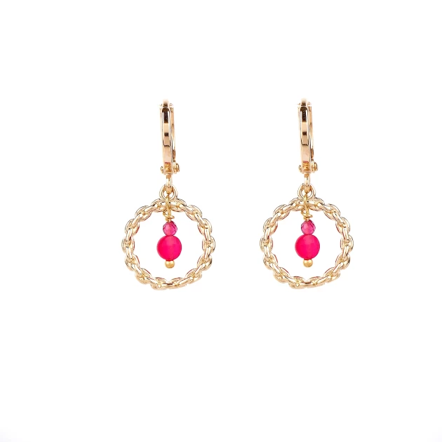 Boucles d'oreilles Esmeralda plaque or - Pomme Cannelle