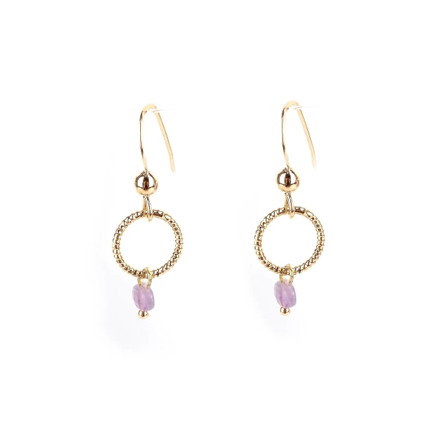 Boucles d'oreilles Amalys plaque or - Pomme Cannelle