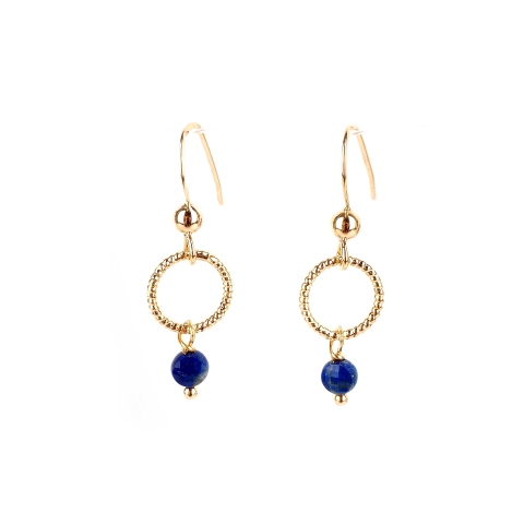 Boucles d'oreilles Amalys plaque or - Pomme Cannelle