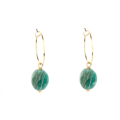 Boucles d'oreilles Ombeline plaque or - Pomme Cannelle