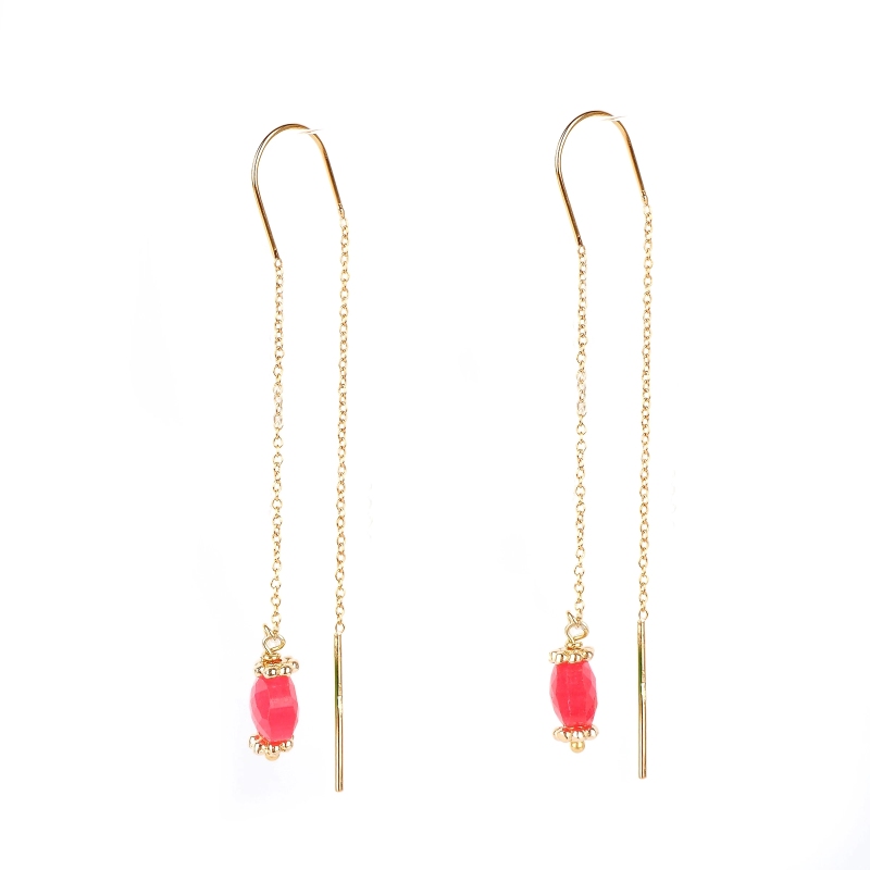 Boucles d'oreilles Alphée plaque or - Pomme Cannelle