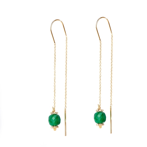 Boucles d'oreilles Alphée plaque or - Pomme Cannelle