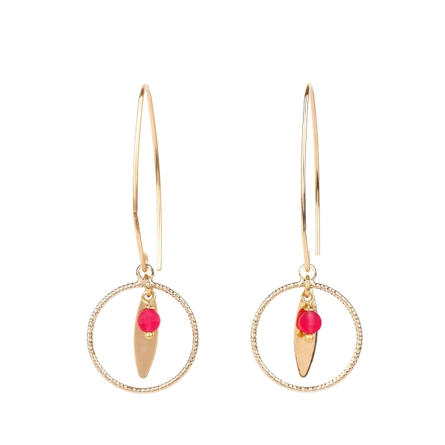 Boucles d'oreilles Leonora plaque or - Pomme Cannelle