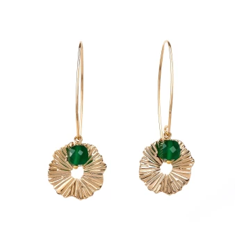 Angie gold plate earrings -...