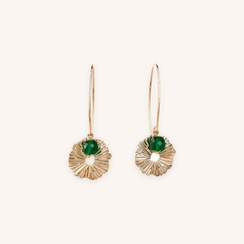 Boucles d'oreilles Angie plaque or - Pomme Cannelle