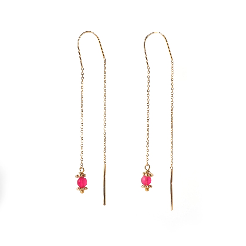 Boucles d'oreilles Céline plaque or - Pomme Cannelle