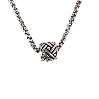 Steel braided pattern necklace - Ikoba