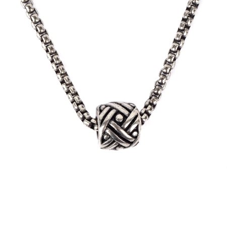 Collier motif tressé en acier - Ikoba