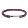 Brown leather bracelet and shiny clasp - Ikoba