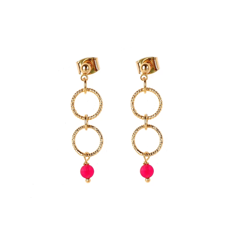 Valencia gold plate earrings - Pomme Cannelle