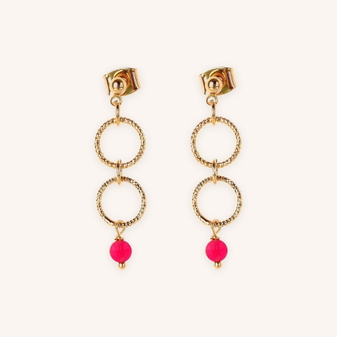 Boucles d'oreilles Valencia plaque or - Pomme Cannelle