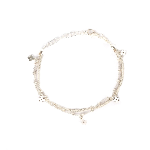 Lou multi-turn bracelet in silver - Pomme Cannelle