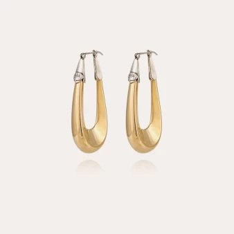 Two-tone Ecume earrings -...