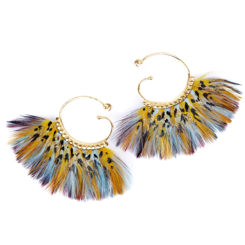 Buzios bis gold hoop earrings - Gas bijoux