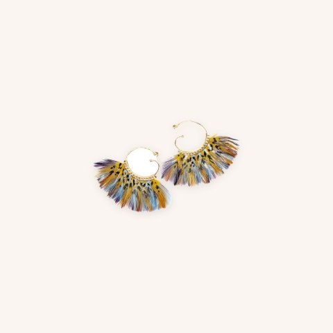Boucles d'oreilles créoles Buzios bis dorées - Gas bijoux