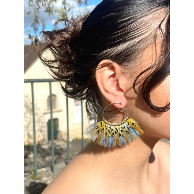 Boucles d'oreilles créoles Buzios bis dorées - Gas bijoux