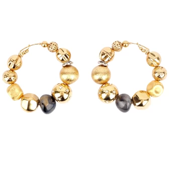 Gold Palazzo hoop earrings - Gas bijoux