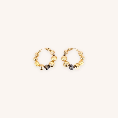 Gold Palazzo hoop earrings - Gas bijoux
