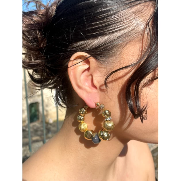 Boucles d'oreilles créoles Palazzo or - Gas bijoux