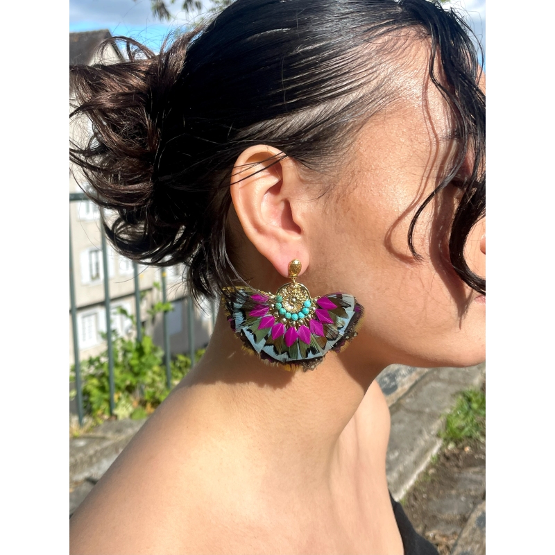 Yuca Gaia gold earrings - Gas Bijoux