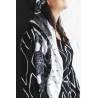 Foulard Soie ANAELLE noir et blanc - Shanna