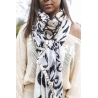 Black and ecru Salome scarf - Shanna