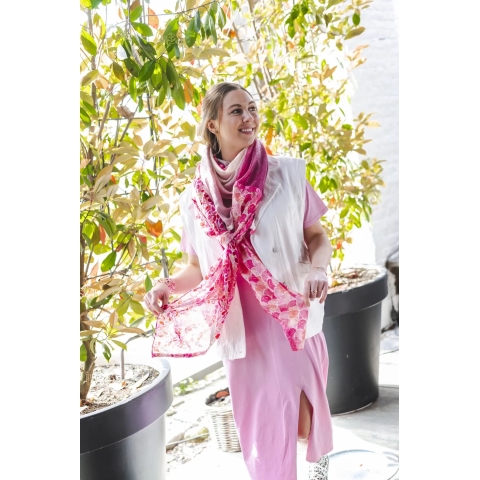 Sally scarf full pink - Shanna