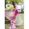 Pink and green Angel Silk Scarf - Shanna