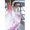 Pale pink and beige Anais Silk Scarf - Shanna
