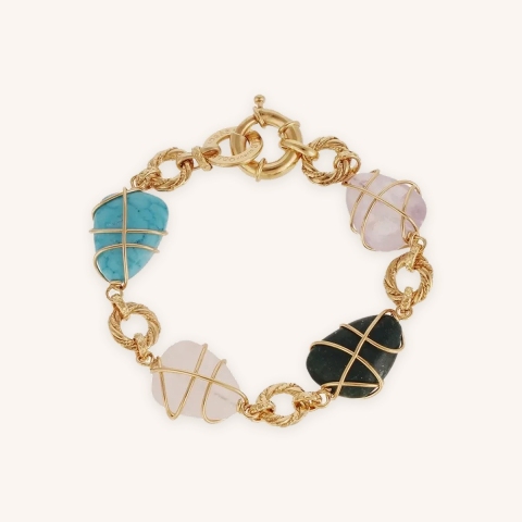 Multi gold Rainbow bracelet - Gas bijoux