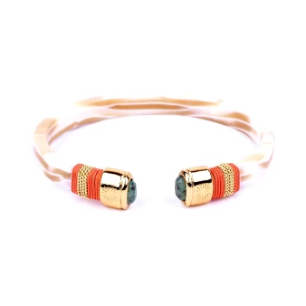 Sarina Bis gold acetate bracelet - Ivory - Gas bijoux